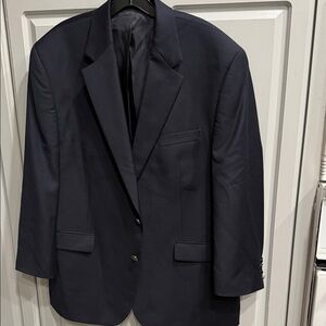 MICHAEL KORS 109% Wool Men's Classic Navy Blazer 46R Crest Stamped Buttons
